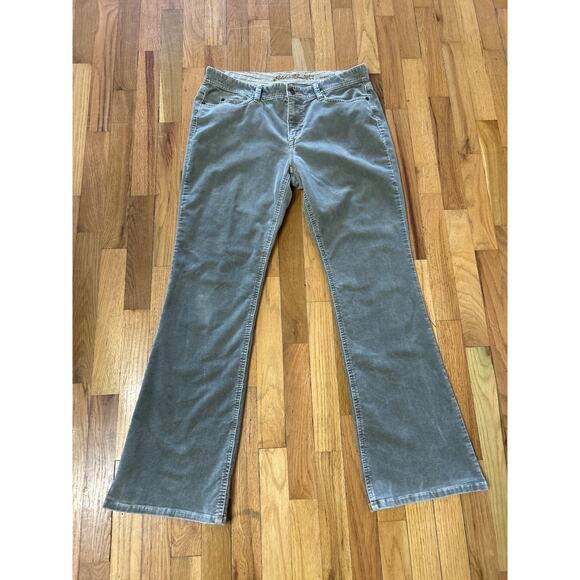 Eddie Bauer Womens Gray Cotton blend Corduroy Chino Pants Size 10 - Picture 1 of 9